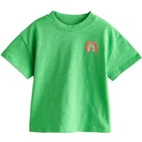 Next T-Shirt Kurzärmeliges T-Shirt mit Stickarbeiten (1-tlg)