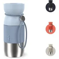 Emsa Thermobecher beYou Cup, 1-tlg., Edelstahl, Polypropylen, Silikon, 0,36 Liter, aromatischer Trinkgenuss, 100% dicht, mit Trageband