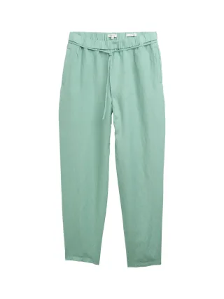 Tom Tailor - Loose Slim Hose mit Leinenanteil grün - Gr. - 28