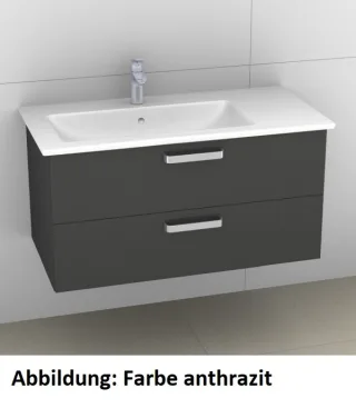 Artiqua 414 Waschtischunterschrank für Venticello 4134R1 Oxid Hellgrau quer, 414-WU2L-V110-7183-721 414-WU2L-V110-7183-721