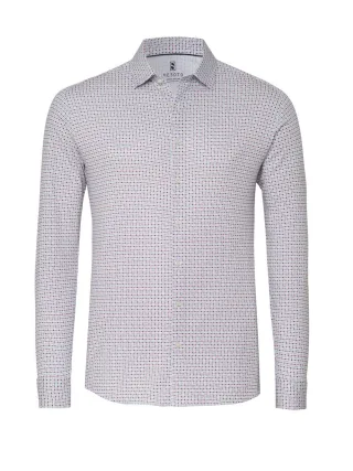DESOTO - Casual Kent 1/1 white bordeaux minimal - Gr. - L