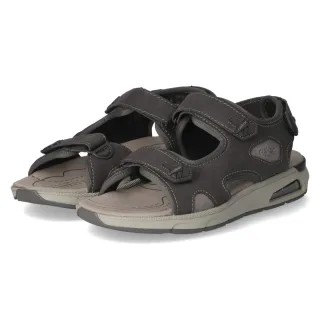 Rieker Sandalen - Gr. 43 - Schwarz - Textil & Synthetik