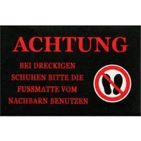 Rockbites Fußmatte Rockbites - Fußmatte Türmatte "Achtung! Dreckige Schuhe" Nr. 103