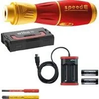 E-Schraubendreher speedE II electric, Schrauber rot/gelb, 2x Akku, in L-Boxx mini