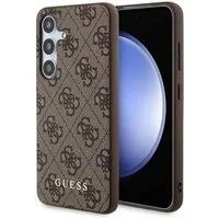 Guess Handyhülle Hardcase Galaxy A55 Kunstleder braun Logo goldfarben 6,6 Zoll, Kantenschutz