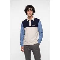 Napapijri Langarm-Poloshirt E-MONT LS mit Kontrastdetails an Kragen und Knopfleiste, langärmelige Ausführung