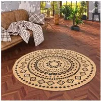 Pergamon Sisalteppich Naturfaser Teppich Jute Salsa Ethno Rund, Rund, Höhe: 8 mm
