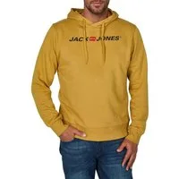 Jack & Jones Hoodie Herren Sweatshirt JJMORTY Regular Fit Kapuzenpullover mit Logoprint