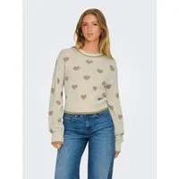 JDY Rundhalspullover JDYROMANCE L/S JACQ. PULLOVER KNT NOOS
