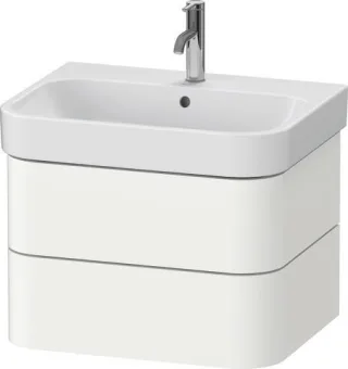 Duravit Happy D.2 Plus Waschtischunterbau wandhängend Weiß Seidenmatt 625x490x415 mm - HP43860363600 HP4386036360000