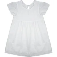 MAXIMO Blusenkleid (1-tlg) Schneeweiß, Blütenstickerei, Rundhalsausschnitt, Kleinkind, Mädchen