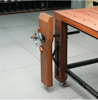 Woodworking Table Leg Clamps Set Inertia Wheel Adjustable CNC Aluminum Alloy X-Bracket Chrome Matte Finish Linear Guide