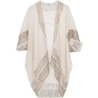 Guru-Shop Langjacke Offener Boho Cardigan, plus size Jacke, Kimono.. Ethno Style, alternative Bekleidung