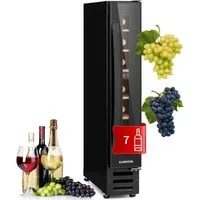 Klarstein Weinkühlschrank Vinovilla 7 Built-in Uno Onyx Einbau-Weinkühlschrank 7 Fl 20L 5-22°C, für 7 Standardflaschen á 0,75l,Wein Flaschenkühlschrank Weintemperierschrank Weinschrank Kühlschrank