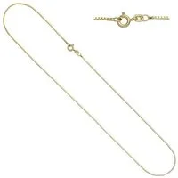 JOBO Kette ohne Anhänger, Venezianerkette 925 Silber vergoldet 45 cm 1,3 mm