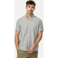 Indicode Kurzarmhemd Herren INBravida Herrenhemd Kurzarm aus einem leichtem Leinenmix, mit Button-Down-Kragen