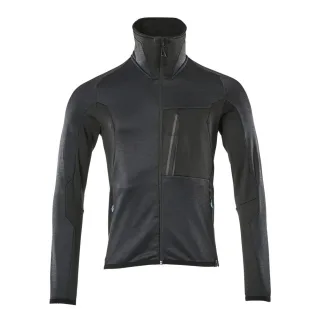 MASCOT Fleecepullover mit Reißverschluss ADVANCED Schwarzblau / Schwarz XL - 17103-316-01009-XL