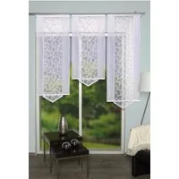 HOME WOHNIDEEN Schiebegardine Home Wohnideen Schiebevorhang Jacquard Blätter 125 x 57 cm Weiss (1 St), 30° Wäsche