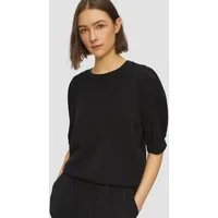 s.Oliver Sweatshirt Sweatshirt Scuba-Sweatshirt mit Faltendetails