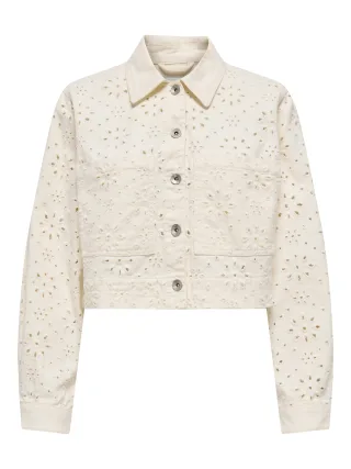 ONLY - ONLELSA CROCHET SHORT JACKET OTW Cloud Dancer - Gr. - M