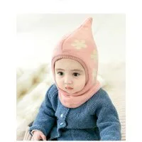 Vivi Idee Schlupfmütze Baby Schalmützen Balaclava Wollmütze Strickmütze Wintermütze für 3-18 Monaten Baby u. Kleinkind