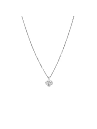 Lyomi Anhänger mit Kette 585/- Weißgold 13 synth. Diam. 0,17ct.