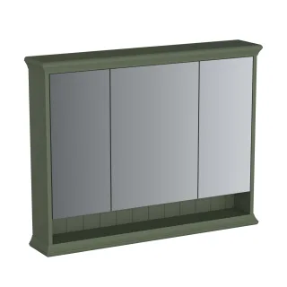 VitrA Valarte LED-Spiegelschrank 98 cm 3 Türen Vintage Grün (Lack),65833 65833