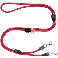 Leisegrün Hundeleine Hundeleine für große Hunde, Hundeleine 3m verstellbar - Tango Rot, Nylon