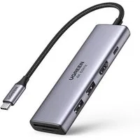 UGREEN Speicherkartenleser Multifunktions-HUB USB Typ C 2x USB HDMI 4K 60Hz PD 100W grau