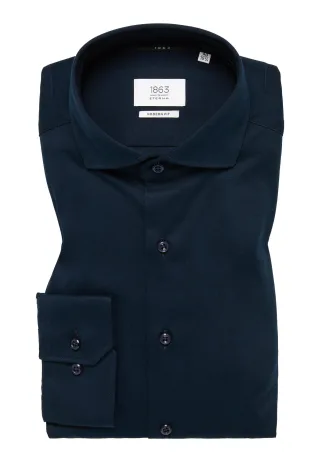 ETERNA - Jersey Shirt Jersey Langarm dunkelblau - Gr. - 42/Langarm - 65cm