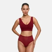 cfab (creamy fabrics) Bügelloser BH Comfy Bra-Wine Red-S (1-tlg)