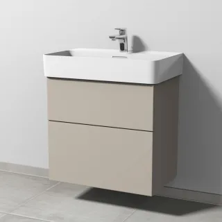 Sanipa 3way Waschtischunterbau zu Laufen VAL Waschtisch mit 2 Auszügen, Kaschmir-Matt SP8221U