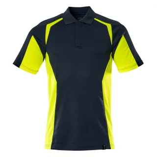 MASCOT Herren Polo-Shirt ACCELERATE SAFE Schwarzblau / Hi-vis Gelb XL - 22083-771-01017-XL