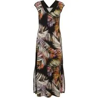 Doris Streich Shirtkleid (1-tlg) mit Palmwedel-Print