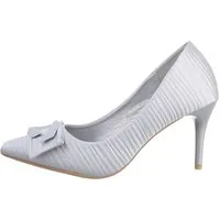 Ital-Design Damen Abendschuhe Elegant High-Heel-Pumps Pfennig-/Stilettoabsatz High Heel Pumps in Silber
