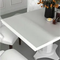 furnicato Tischschonbezug Rechteckiger PVC Tischschoner 120 x 60 cm, Matt, Transparent (1-tlg)