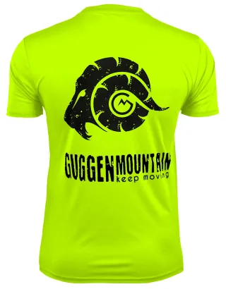 Herren Fitness Funktionsshirt T-Shirt mit Logo Sport Outdoor Gelb