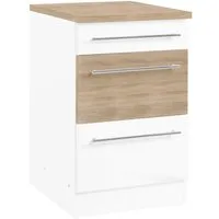 KOCHSTATION Unterschrank KS-Trient 50 cm breit, mit 2 großen Auszügen