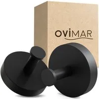 ovimar Handtuchhaken Danksoya, (1-St), aus Edelstahl in Schwarz zur Zum Bohren