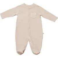 biorganic Strampler Baby Waffle Smile mit Fuß für Jungen und Mädchen Unisex Langarm (1-tlg) geknöpft, 100% Bio-Baumwolle, Waffelstruktur