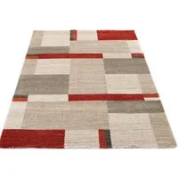 OCI DIE TEPPICHMARKE Teppich CASTLE BEPPO, auch als Läufer, rechteckig, Höhe: 20 mm, dichter Frisé Kurzflor, kariert, Wohnzimmer, Schlafzimmer