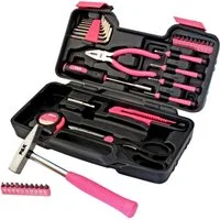 P & K Werkzeugset 39 teiliges Werkzeugset in Pink, (39-tlg)