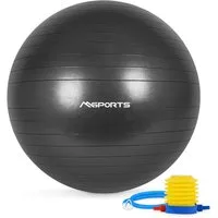 MSports® Gymnastikball Gymnastikball Anti Burst inkl. Pumpe + Workout App