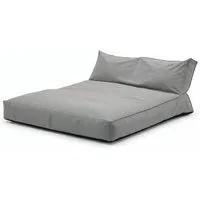 mokebo Sitzsack Outdoor Lounge 'Das Daybed' (Daybed), Made in Germany, Beanbag Outdoor, Sitzsack, Gartenliege in Steingrau