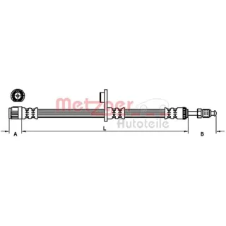 Metzger Bremsschlauch vorne Citroen Jumpy Fiat Scudo Peugeot Expert