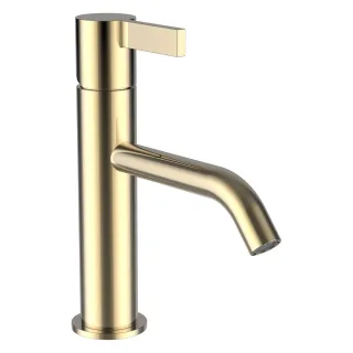 LAUFEN Waschtischarmatur Kartell LAUFEN Festauslauf Ausladung 135 mm ohne Ablaufventil PVD Gold H3113310011201