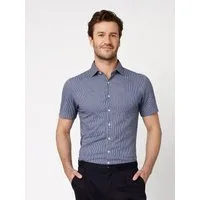 DESOTO Kurzarmhemd Casual Kent 1/2 Kentkragen, Jerseyhemd, slim fit, fein gestreift