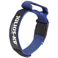 Julius-K9 Hunde-Halsband Halsband mit Griff blau