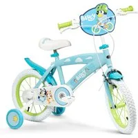 T&Y Trade Kinderfahrrad 14 Zoll Kinder Mädchen Jungen Fahrrad Kinderfahrrad Rad Bike Bluey Toi, 1 Gang, Stützräder