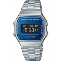 CASIO VINTAGE Chronograph A168WEM-2BEF, Quarzuhr, Armbanduhr,Damenuhr, Herrenuhr, Digitaluhr, Edelstahlarmband